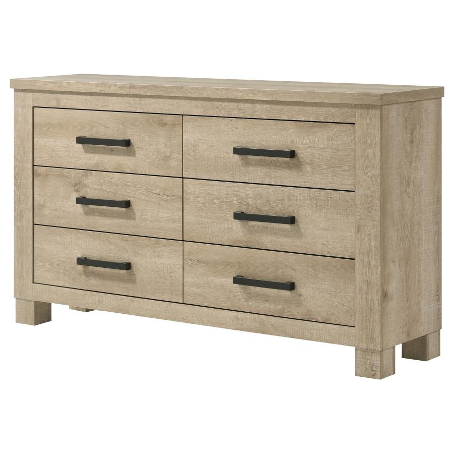 Oakglen 6-drawer Bedroom Dresser Weathered Oak-zoom-4