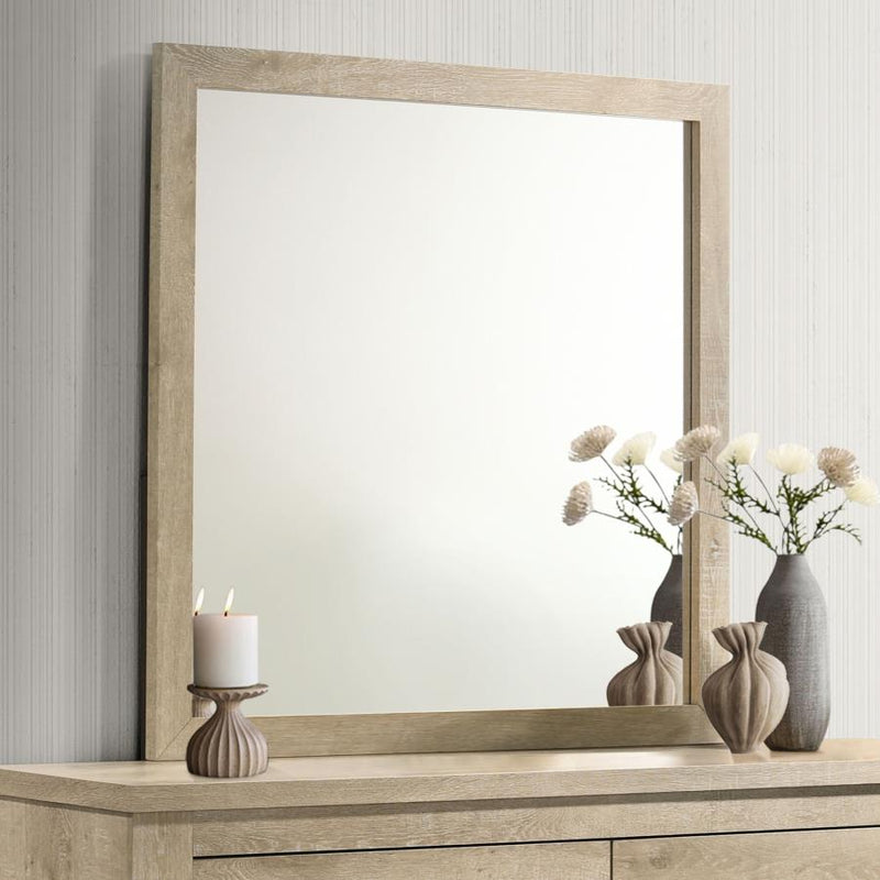 Oakglen Dresser Mirror Weathered Oak-zoom-