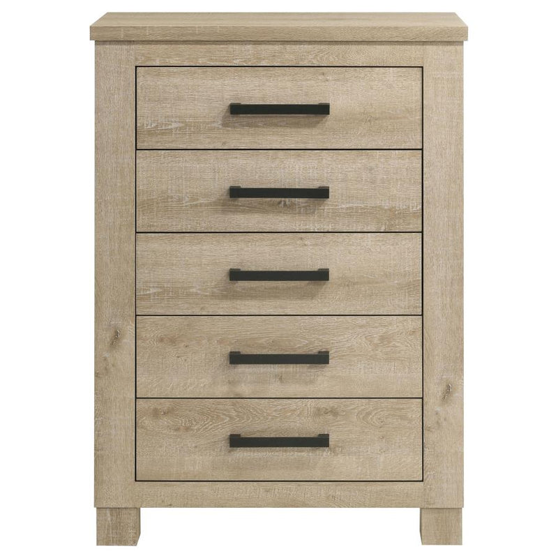 Oakglen 5-drawer Bedroom Chest of Drawers Weathered Oak-zoom-