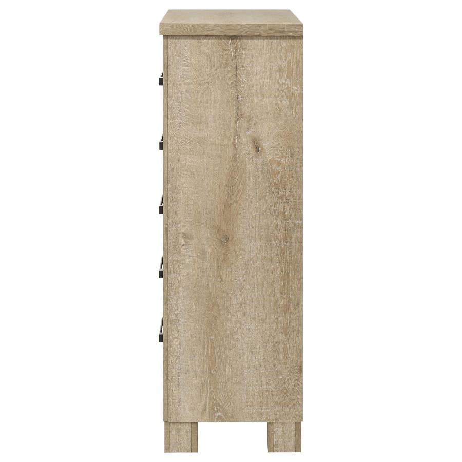 Oakglen 5-drawer Bedroom Chest of Drawers Weathered Oak-zoom-5