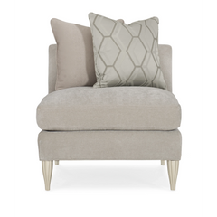 Caracole Fret Knot Armless Chair – front view – Lusso Furniture Miami