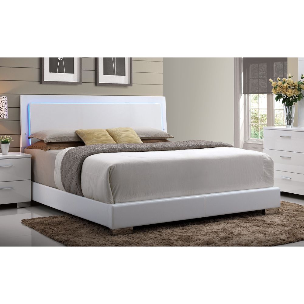 ACME Lorimar LED Bed – side view – Lusso Furniture Miami