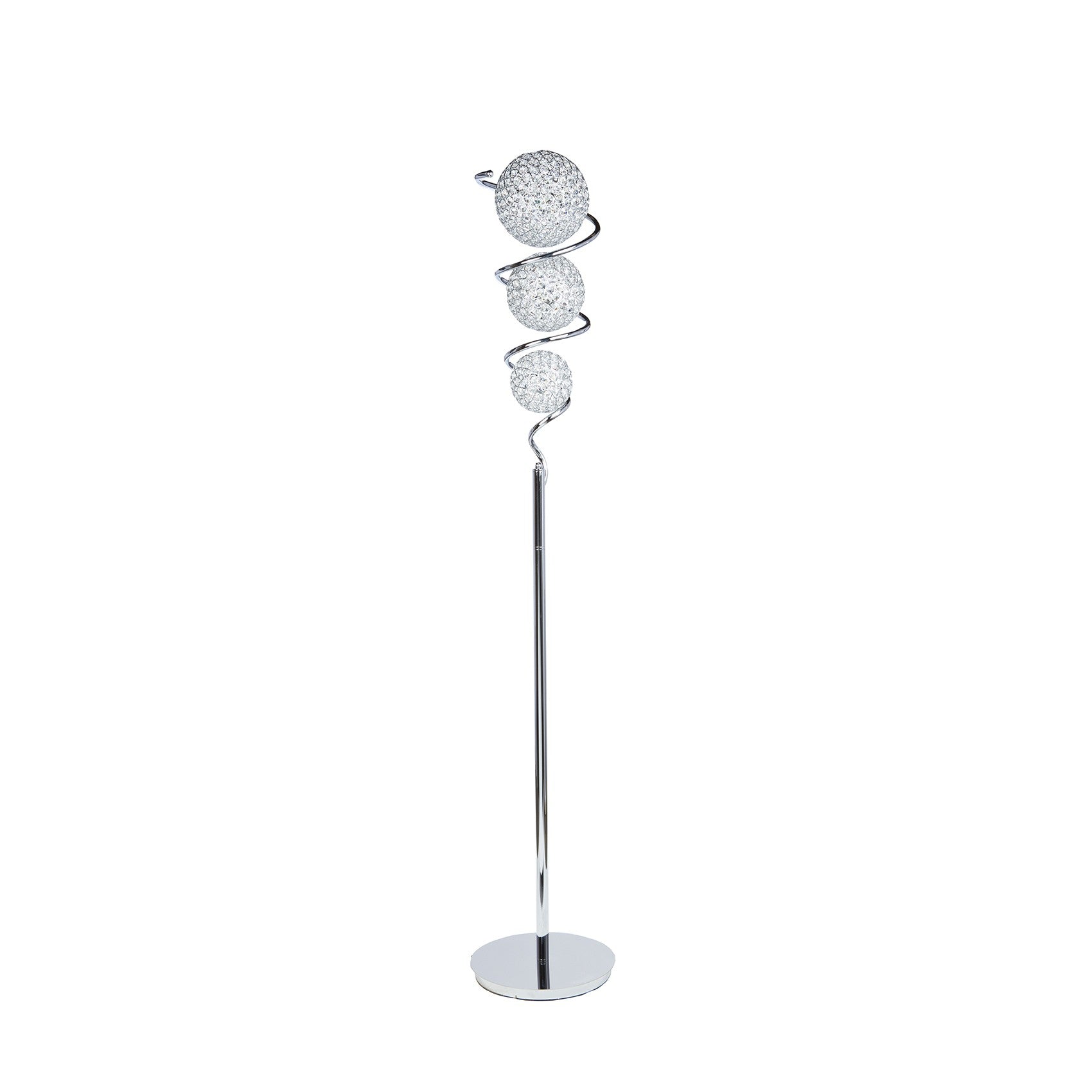 Vertical Crystal Sphere Floor Lamp // 3 Light-1