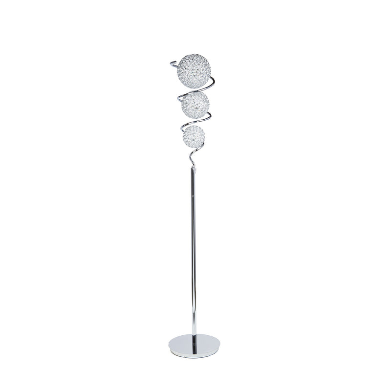 Vertical Crystal Sphere Floor Lamp // 3 Light-zoom-