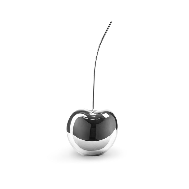 Large Chrome Cherry Sculpture 25 Tall-zoom-