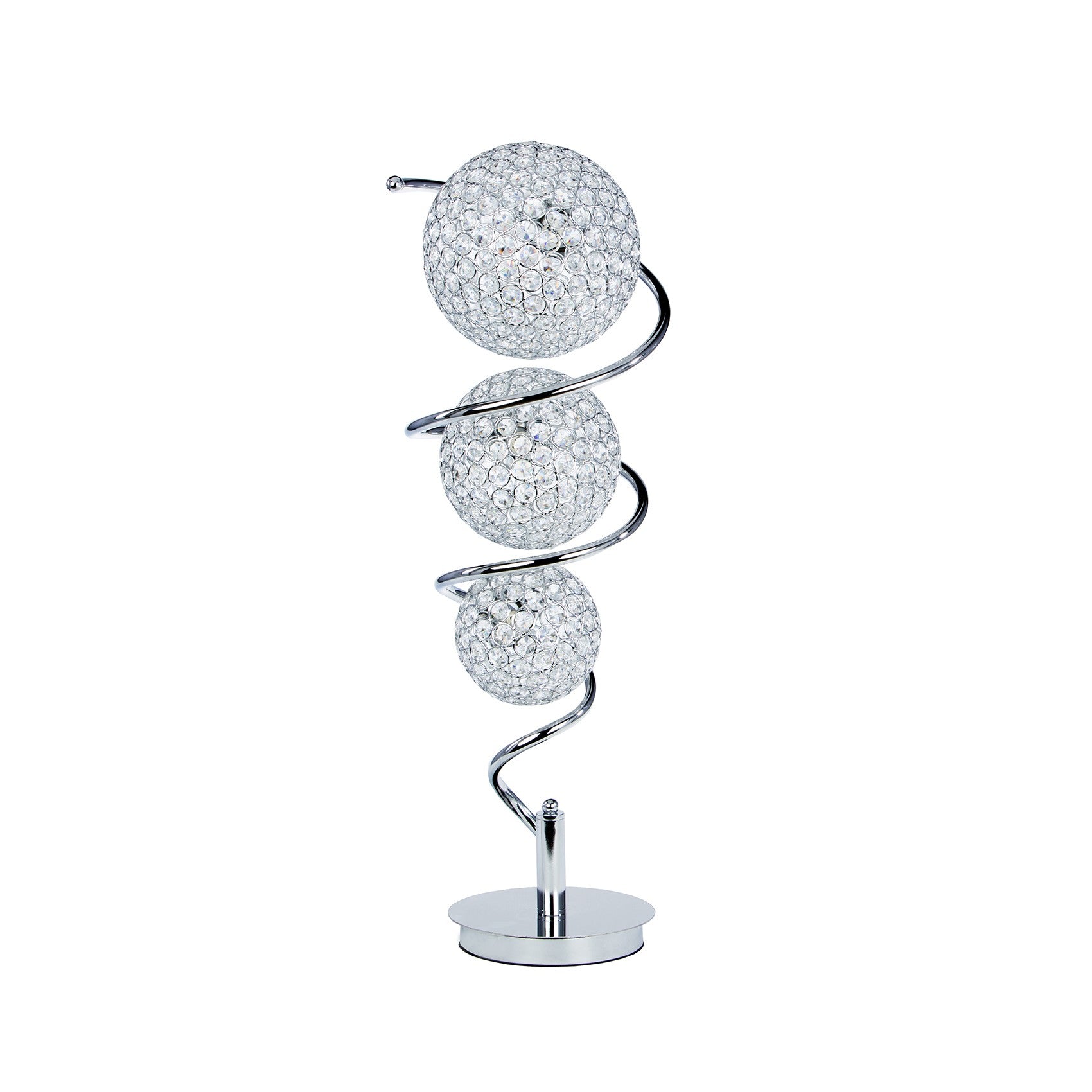 Vertical Crystal Sphere Table Lamp // 3 Light-1