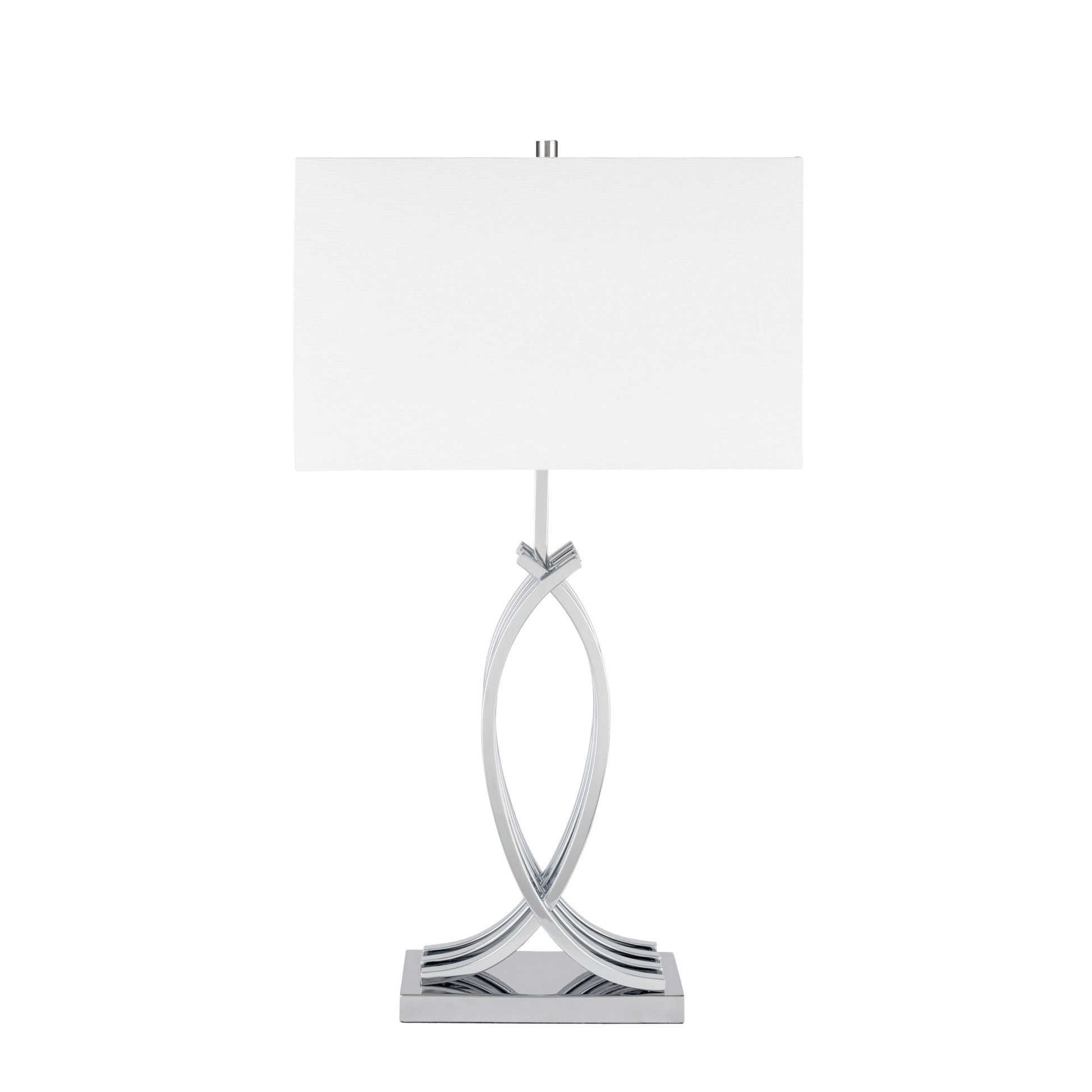 Unity in Chrome Table Lamp // 1 Light // USB Charger-1