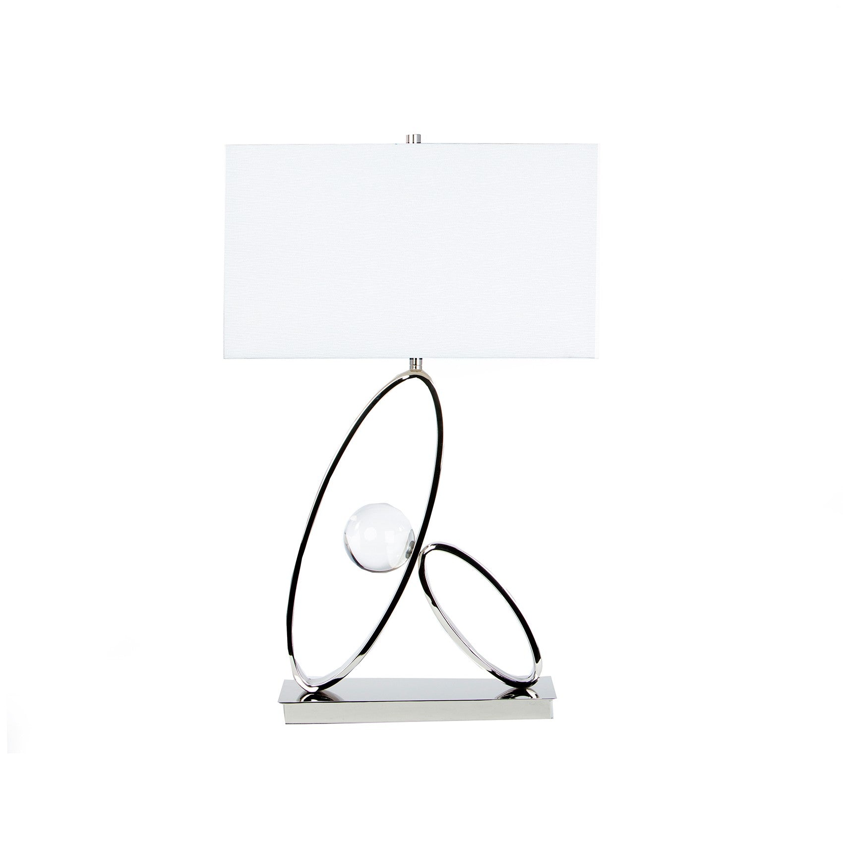 Ovals in Crystal Table Lamp // 1 Light-zoom-1