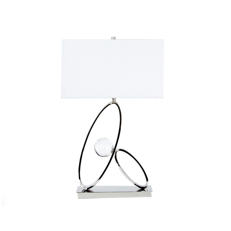 Ovals in Crystal Table Lamp // 1 Light-zoom-