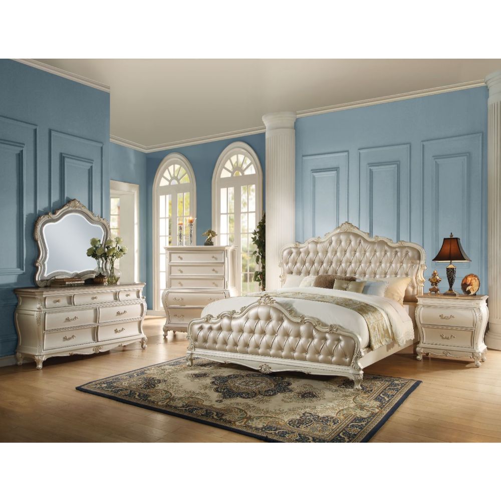 ACME Chantelle Bed – angle view – Lusso Furniture Miami