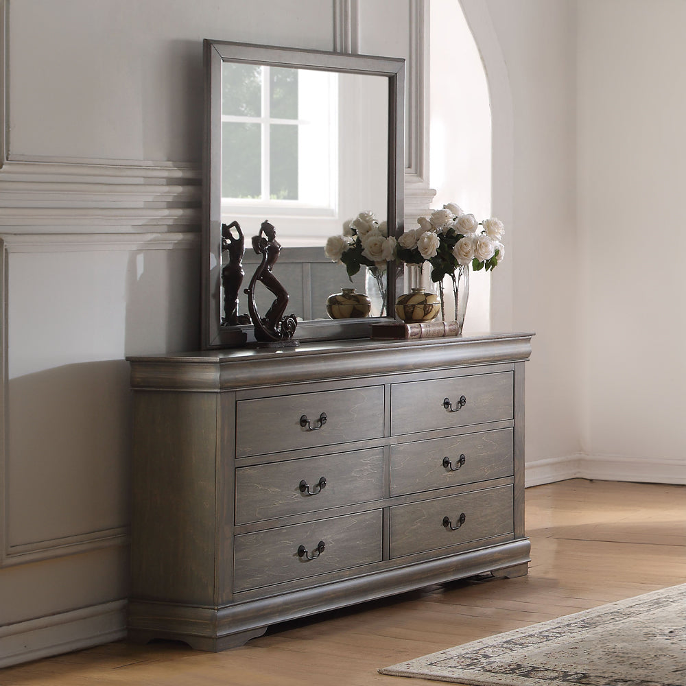 ACME Louis Philippe Mirror – detail – Lusso Furniture Miami