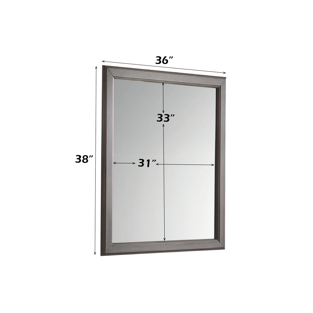 ACME Louis Philippe Mirror – back view – Lusso Furniture Miami