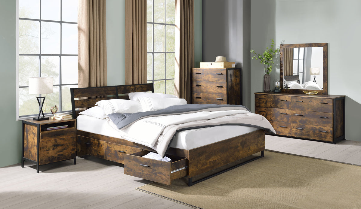 ACME Juvanth Storage Bed – back view – Lusso Furniture Miami