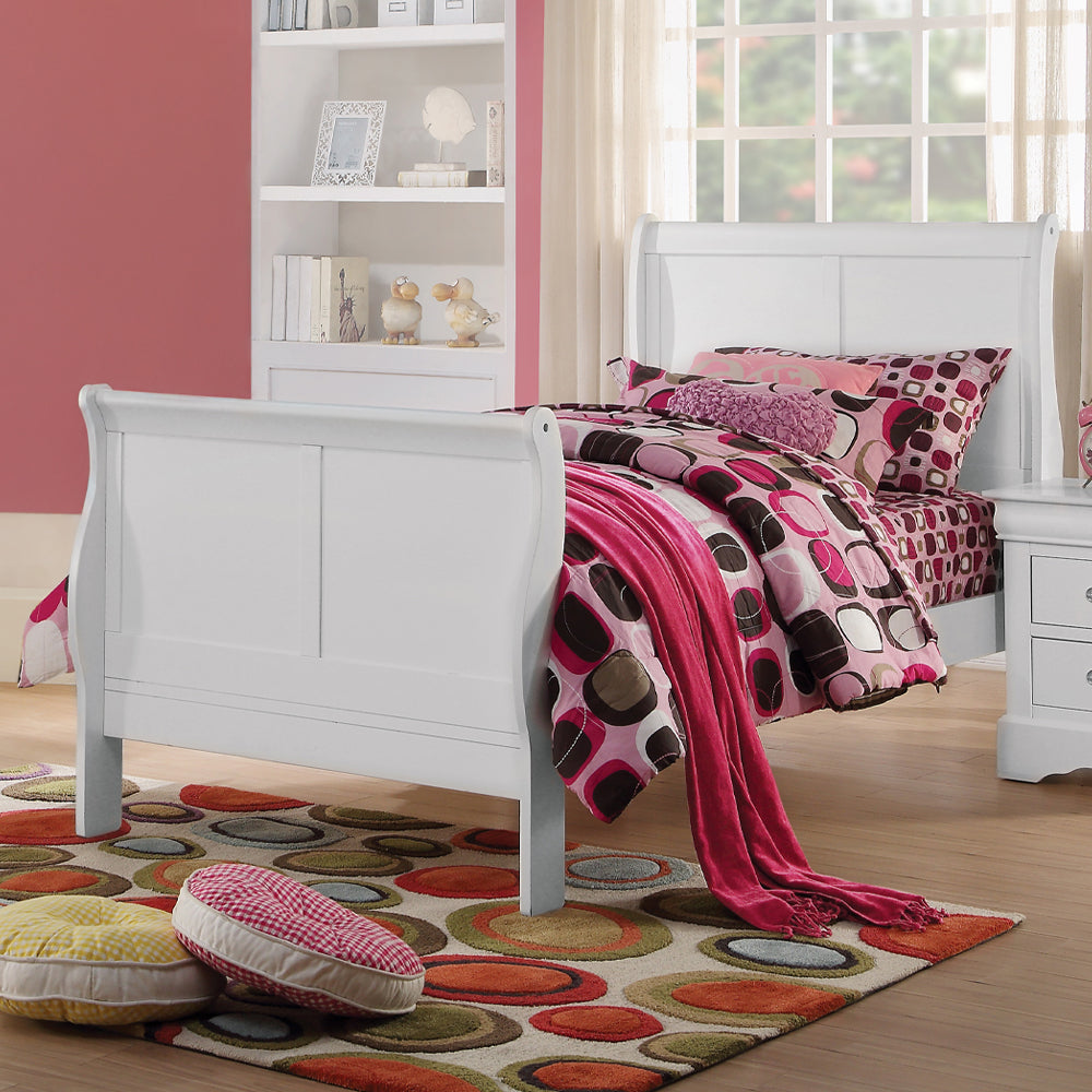 ACME Louis Philippe III Sleigh Bed – front view – Lusso Furniture Miami