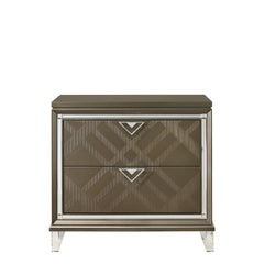 ACME Skylar Nightstand – side view – Lusso Furniture Miami