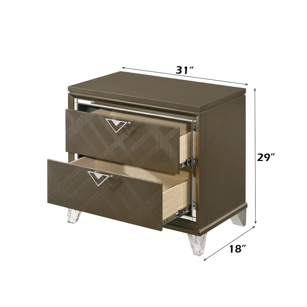 ACME Skylar Nightstand – top view – Lusso Furniture Miami
