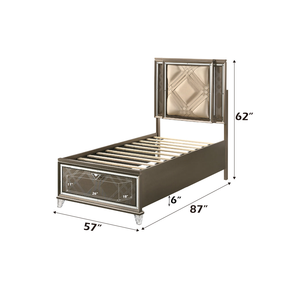 ACME Skylar LED Storage Bed – view 11 – Lusso Furniture Miami