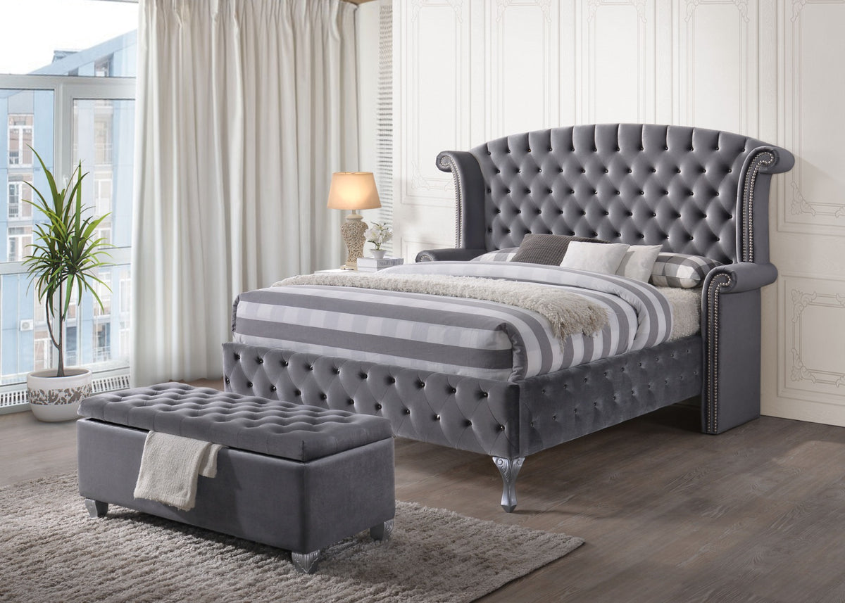 ACME Rebekah Storage Bench – side view – Lusso Furniture Miami