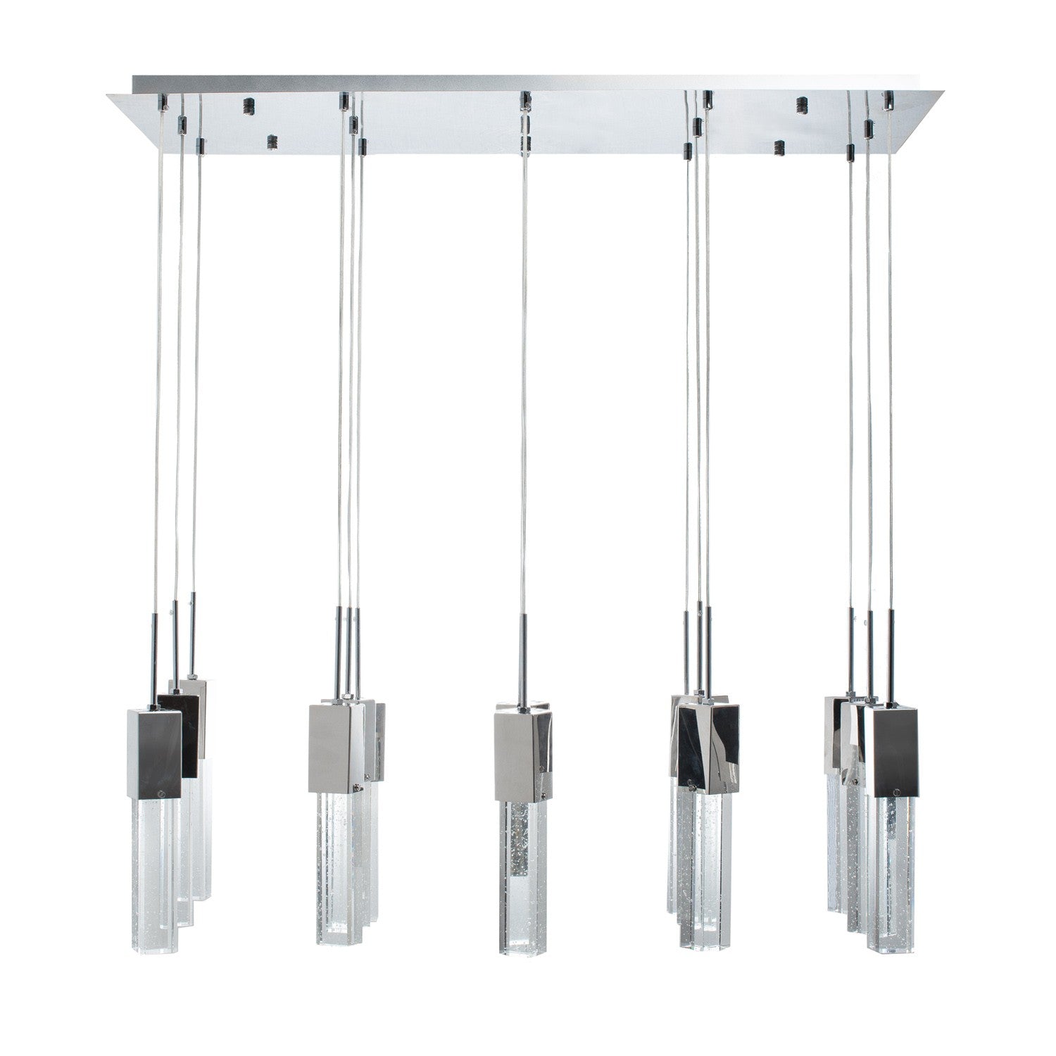 Rectangular Crystal Chandelier // 15 Light-1