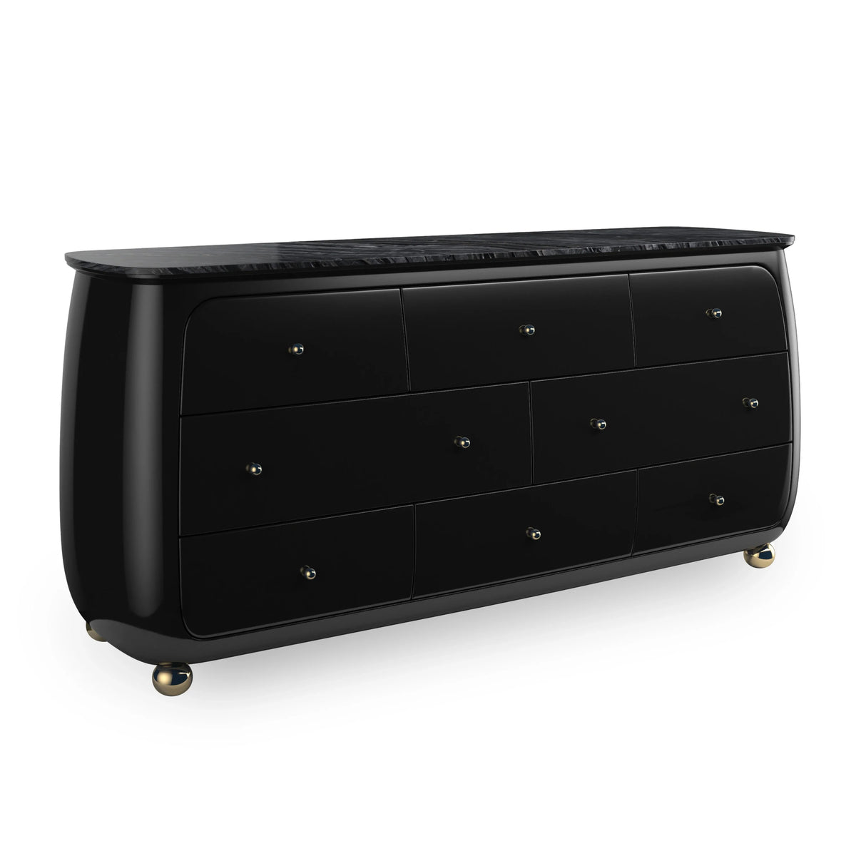 Caracole Cabochon Dresser – angle view – Lusso Furniture Miami