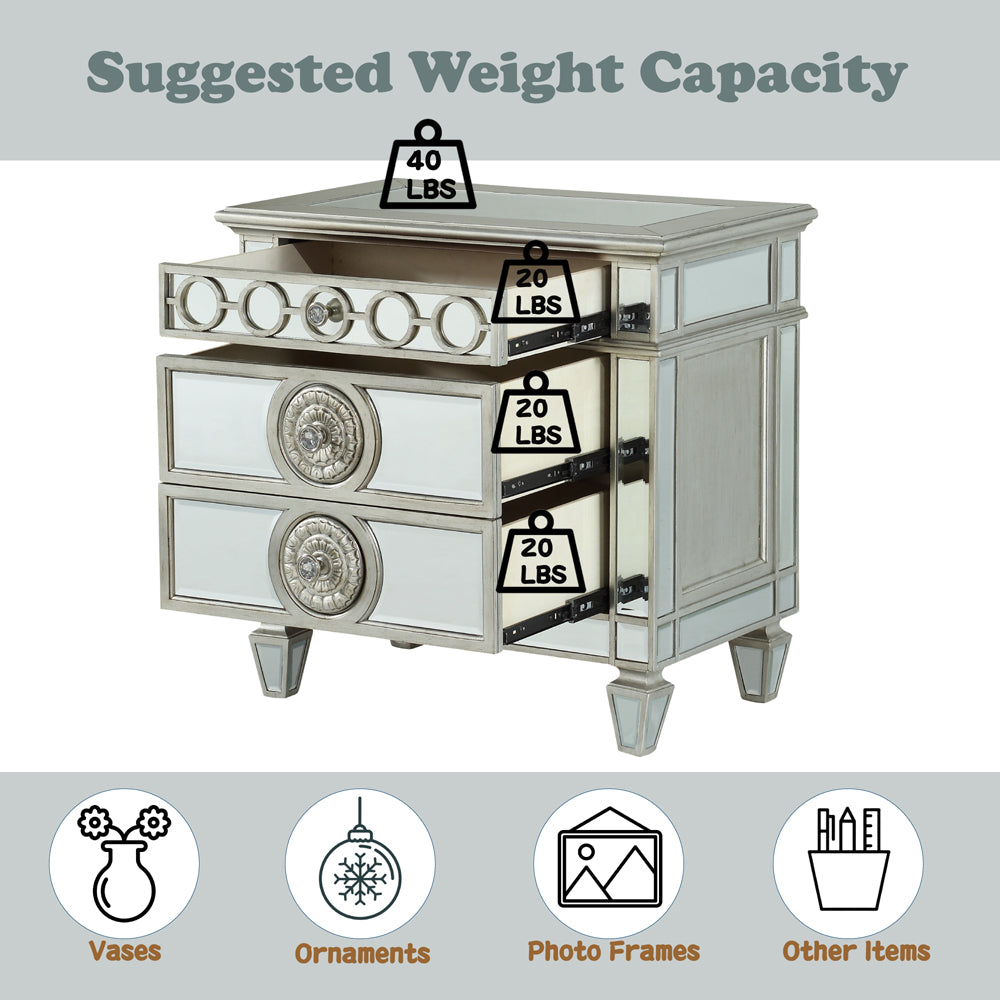 ACME Varian Nightstand – top view – Lusso Furniture Miami