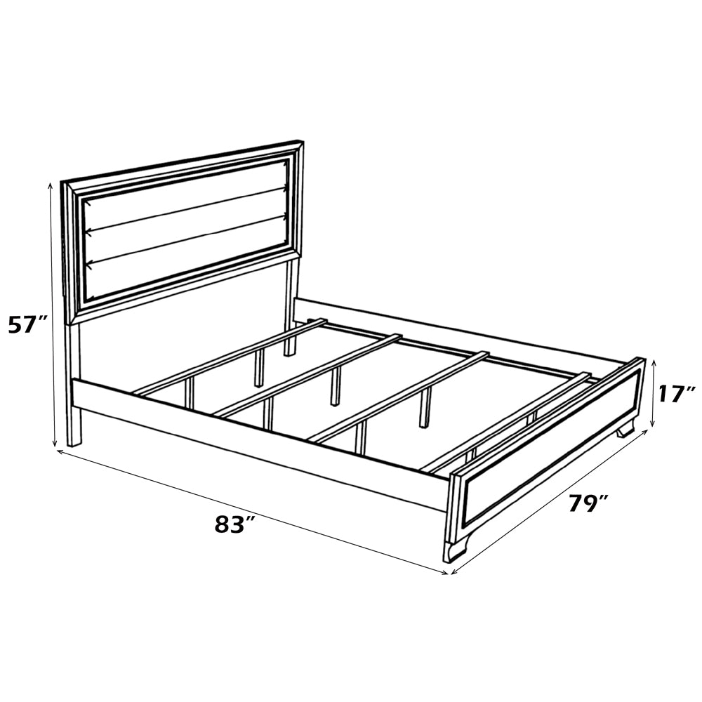 ACME Carine II Bed – angle view – Lusso Furniture Miami