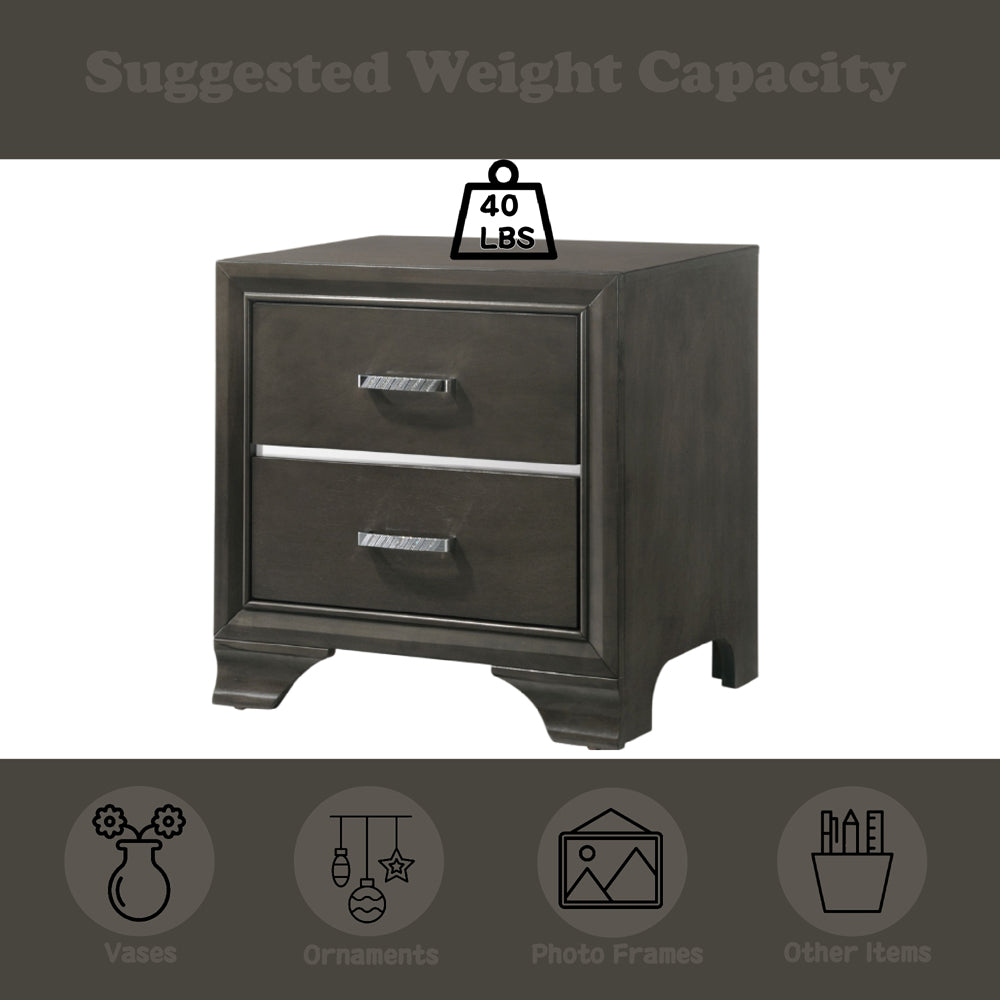 ACME Carine II Nightstand – detail – Lusso Furniture Miami