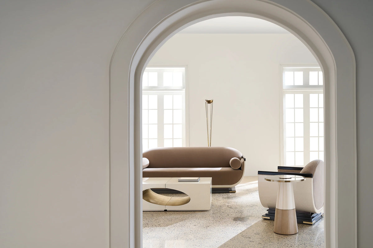Caracole Helena Sofa – angle view – Lusso Furniture Miami