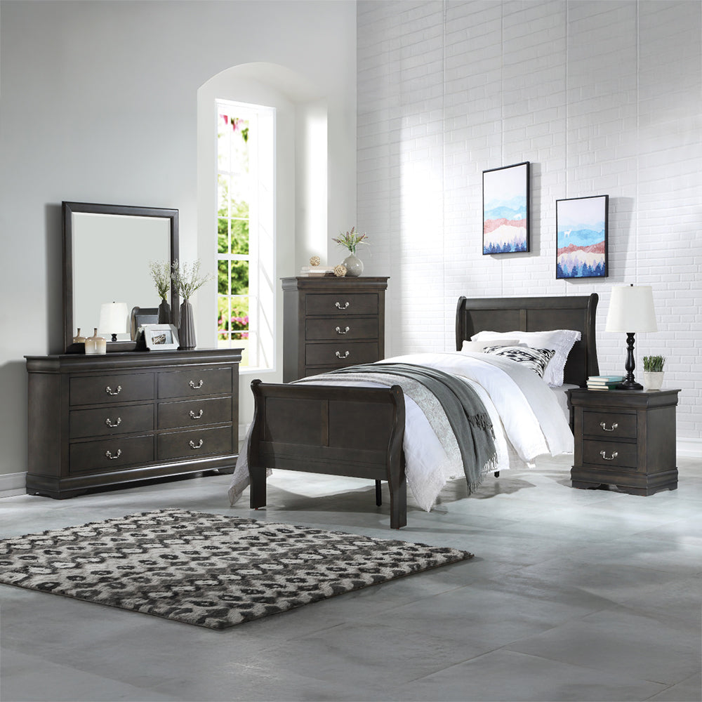 ACME Louis Philippe Mirror – finish detail – Lusso Furniture Miami