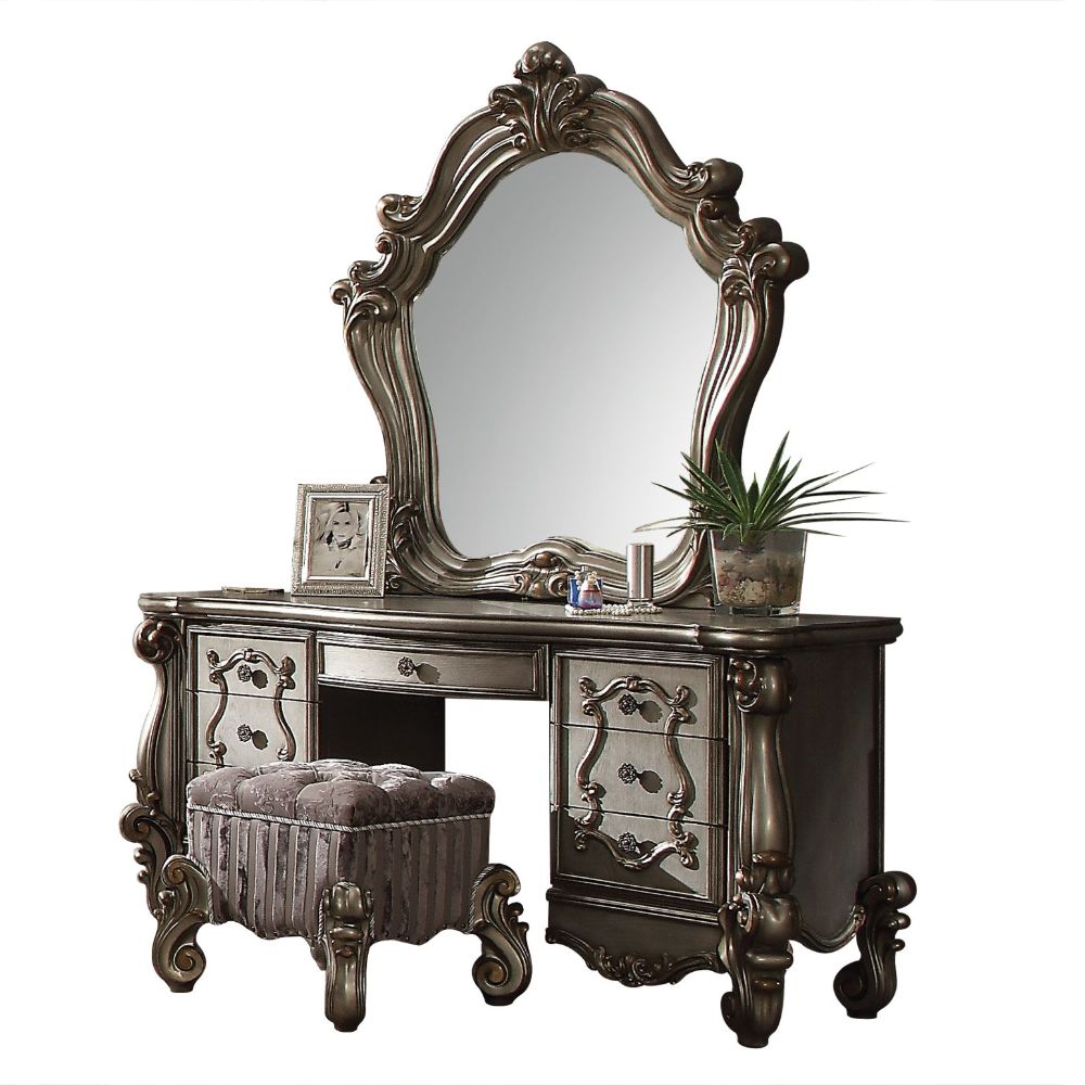 ACME Versailles Vanity Desk – front view – Lusso Furniture Miami