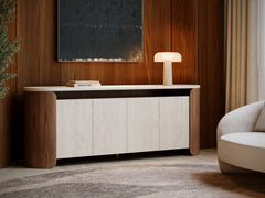 Caracole Fleur Open Sideboard – side view – Lusso Furniture Miami