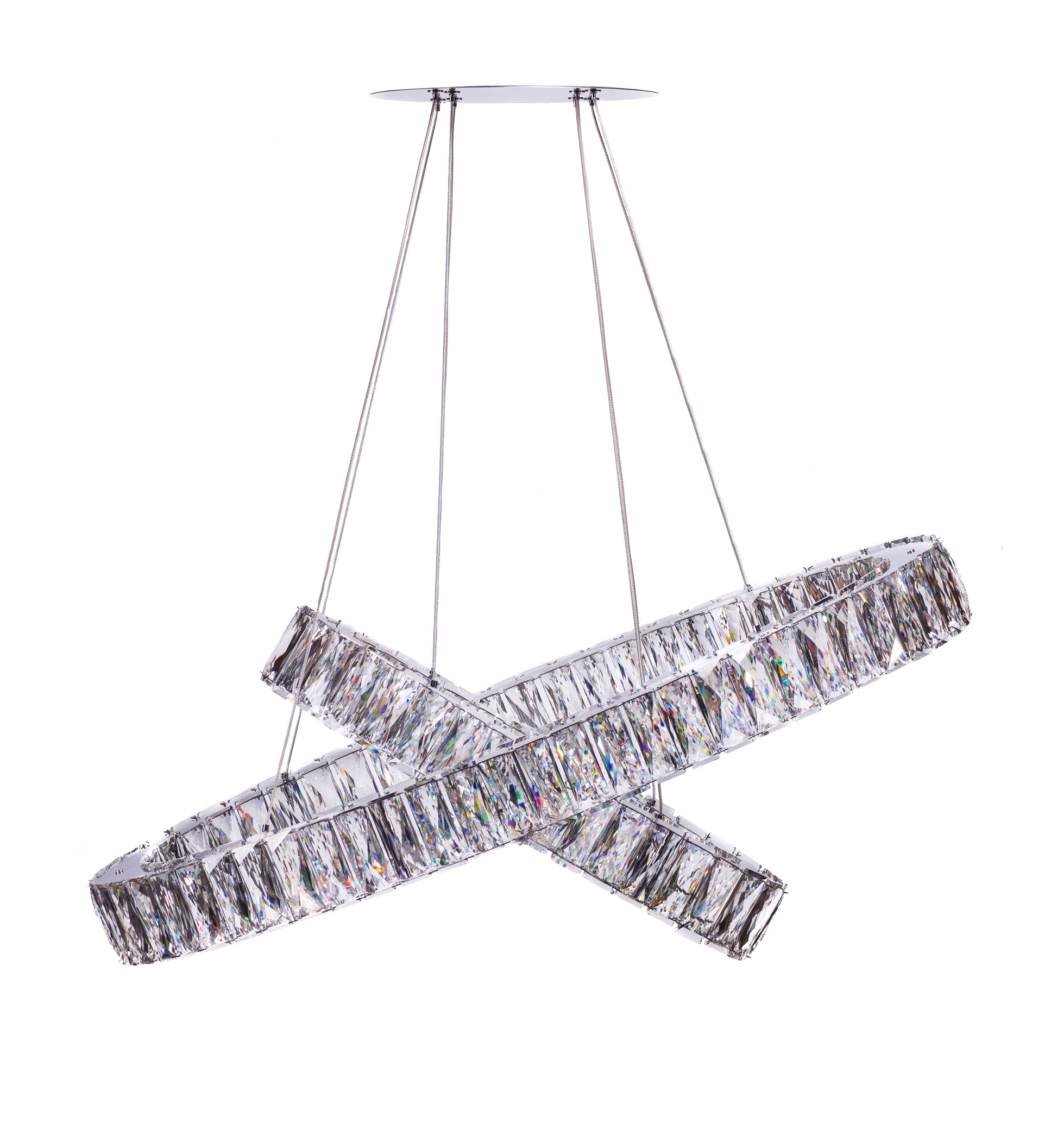Crystal Elegance LED Chandelier // 2 Ovals-2