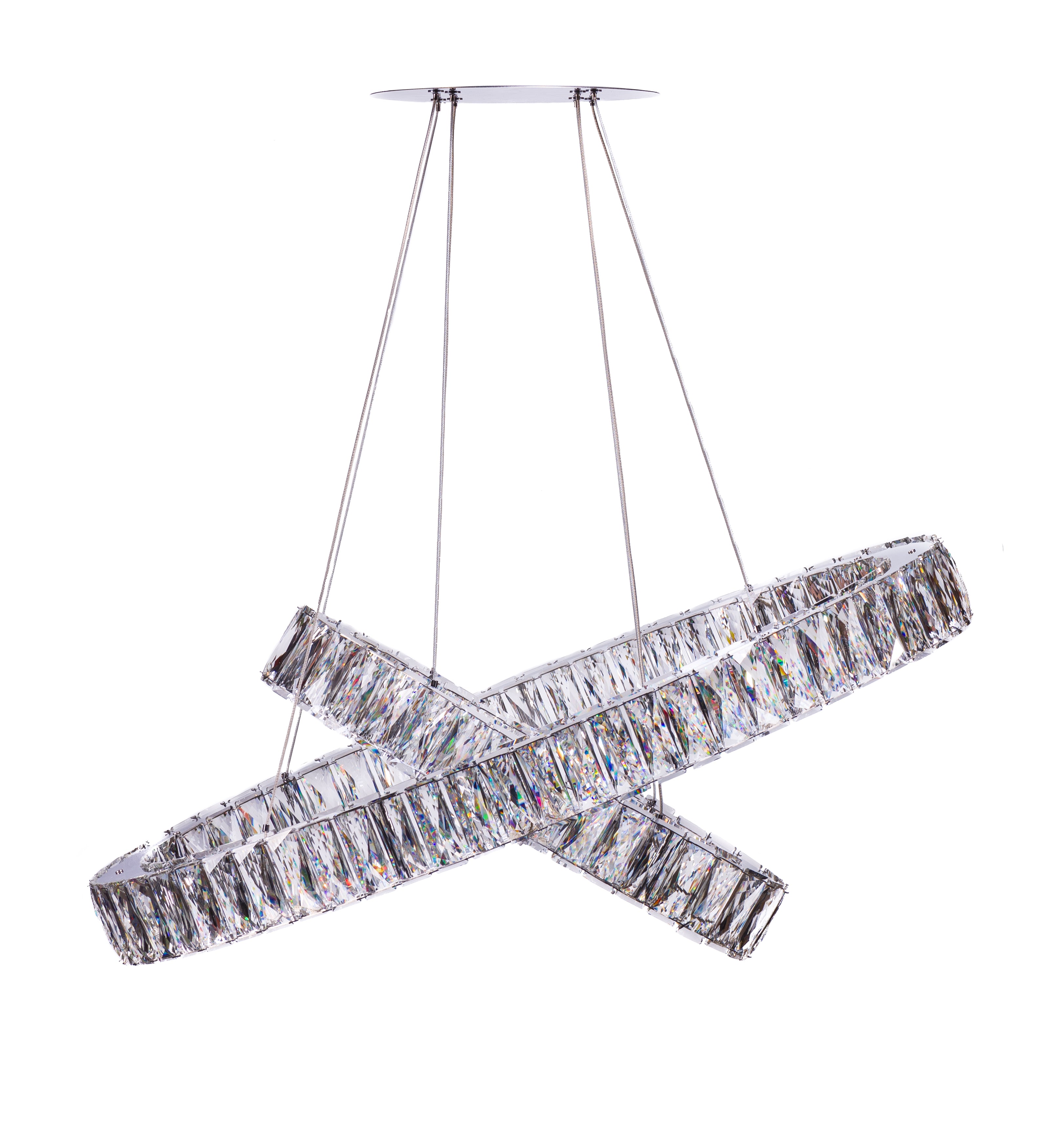 Crystal Elegance LED Chandelier // 2 Ovals-zoom-2