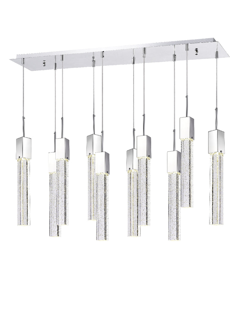 Rectangular Crystal Chandelier // XL 10 Light-zoom-