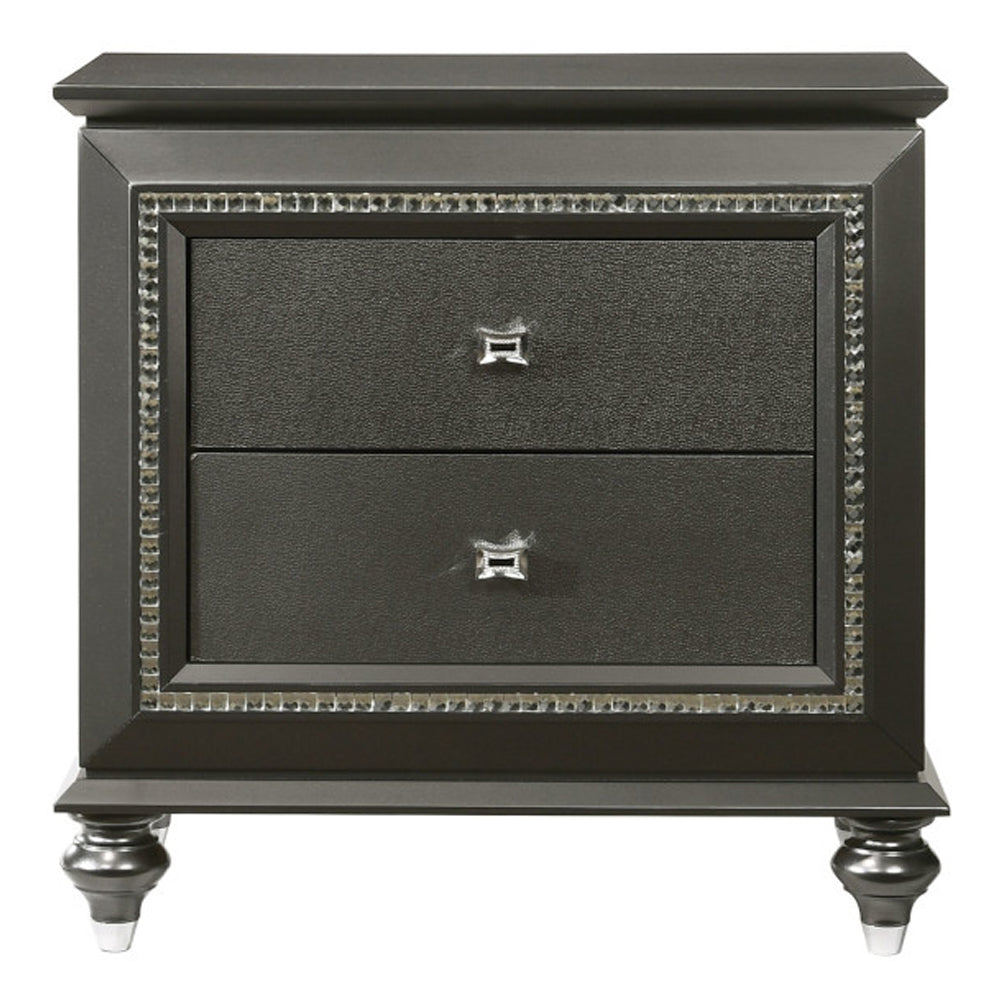 ACME Kaitlyn Nightstand – side view – Lusso Furniture Miami
