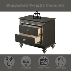 ACME Kaitlyn Nightstand – close-up – Lusso Furniture Miami