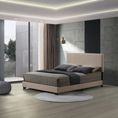 ACME Leandros Upholstered Bed – front view – Lusso Furniture Miami