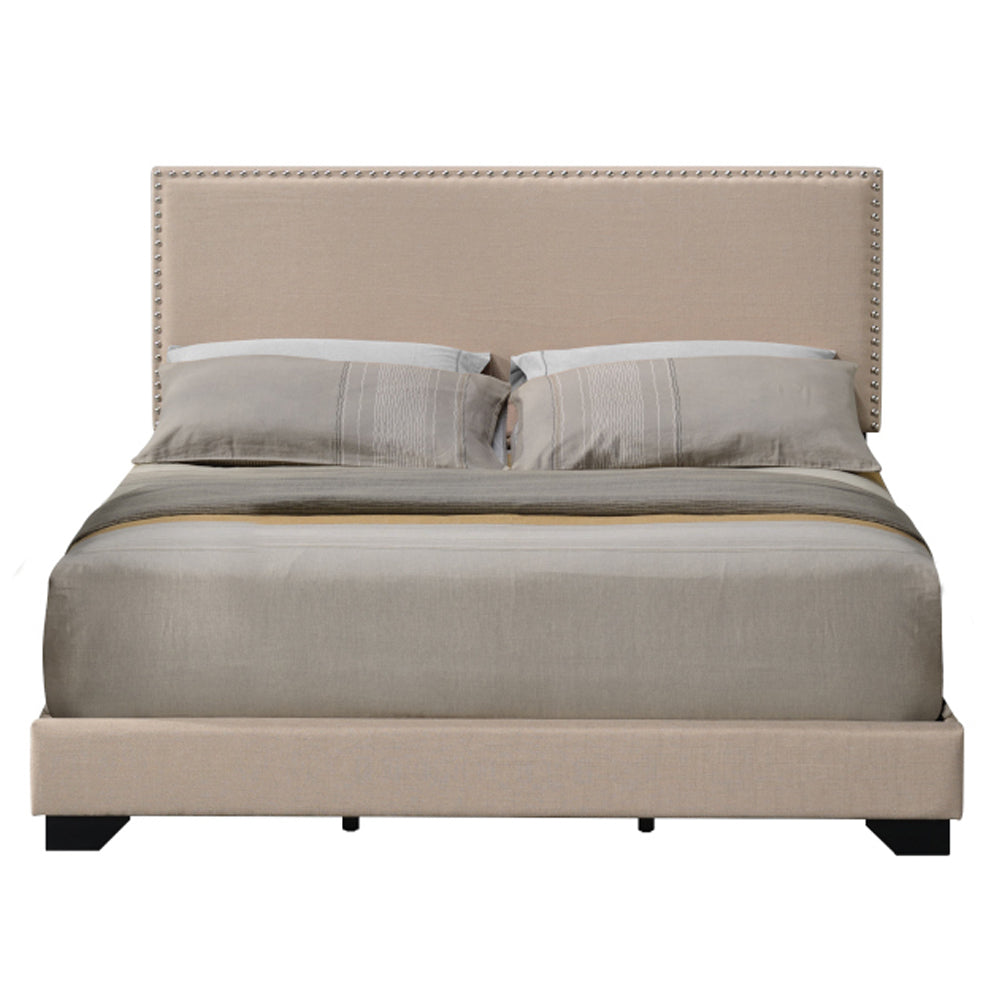 ACME Leandros Upholstered Bed – side view – Lusso Furniture Miami