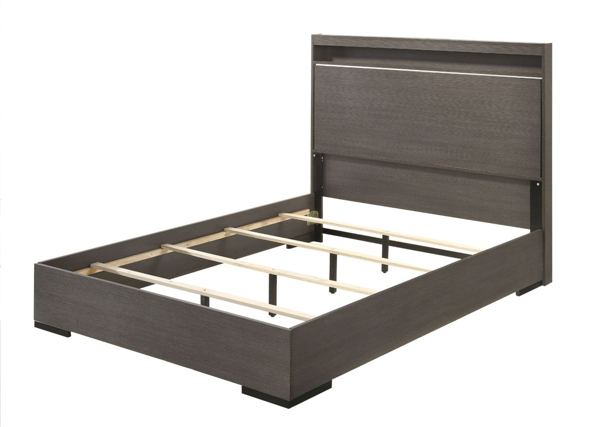 ACME Escher LED Panel Bed – front view – Lusso Furniture Miami