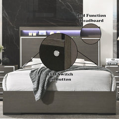 ACME Escher LED Panel Bed – side view – Lusso Furniture Miami