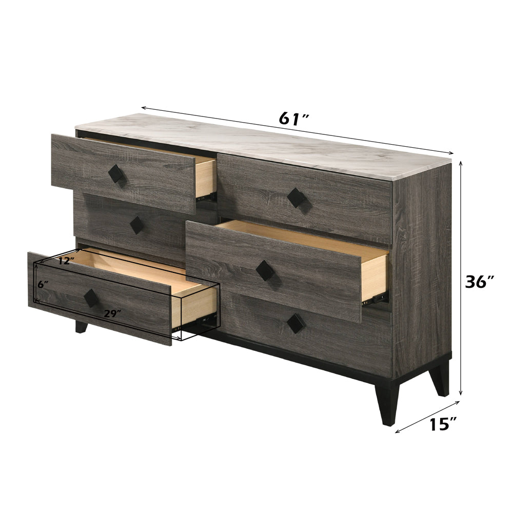 ACME Avantika Dresser – back view – Lusso Furniture Miami