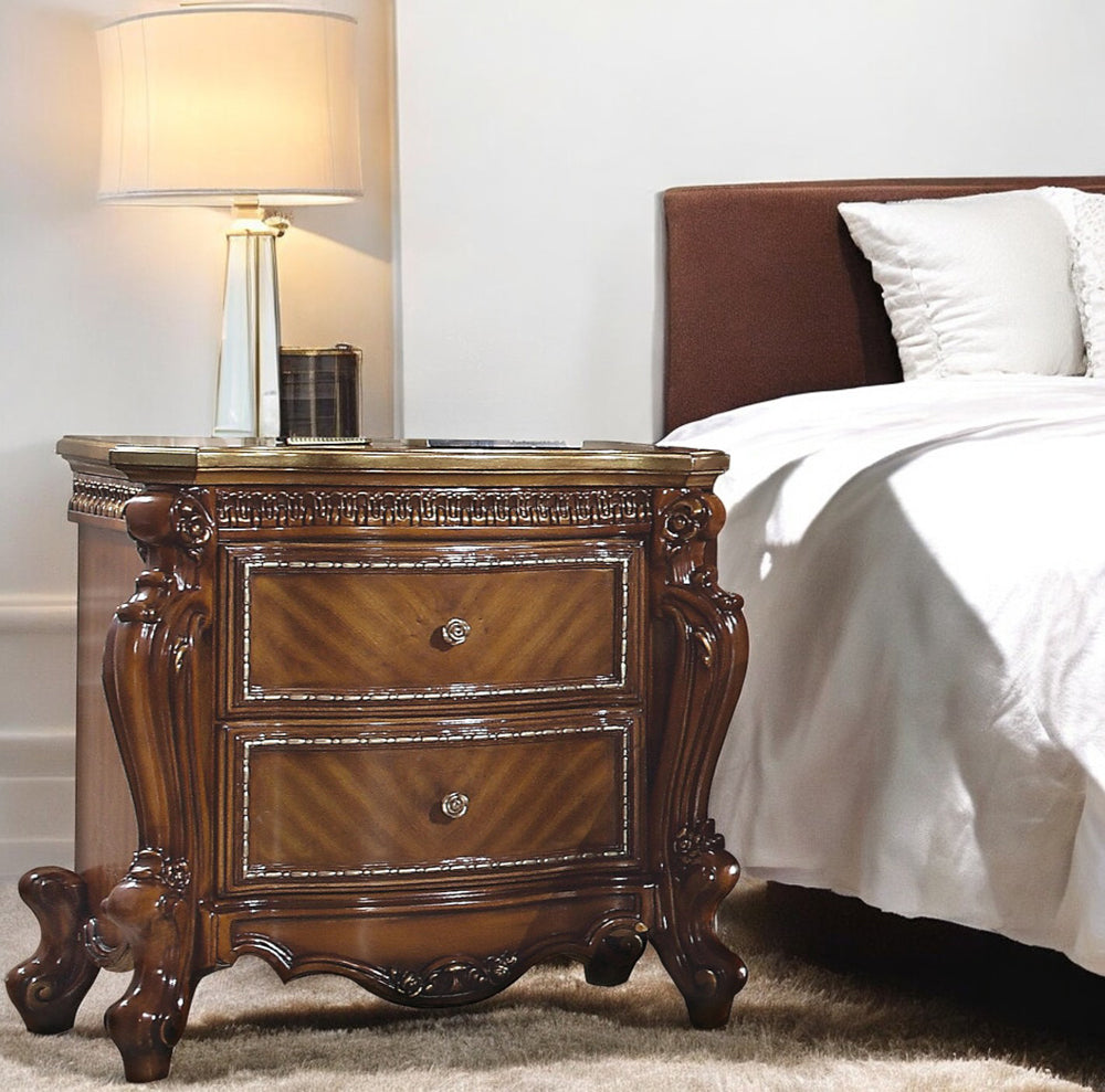 ACME Picardy Nightstand – close-up – Lusso Furniture Miami