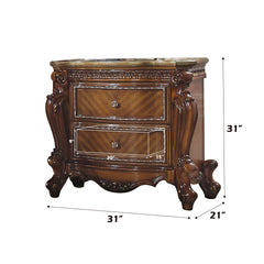 ACME Picardy Nightstand – back view – Lusso Furniture Miami