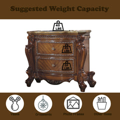 ACME Picardy Nightstand – top view – Lusso Furniture Miami