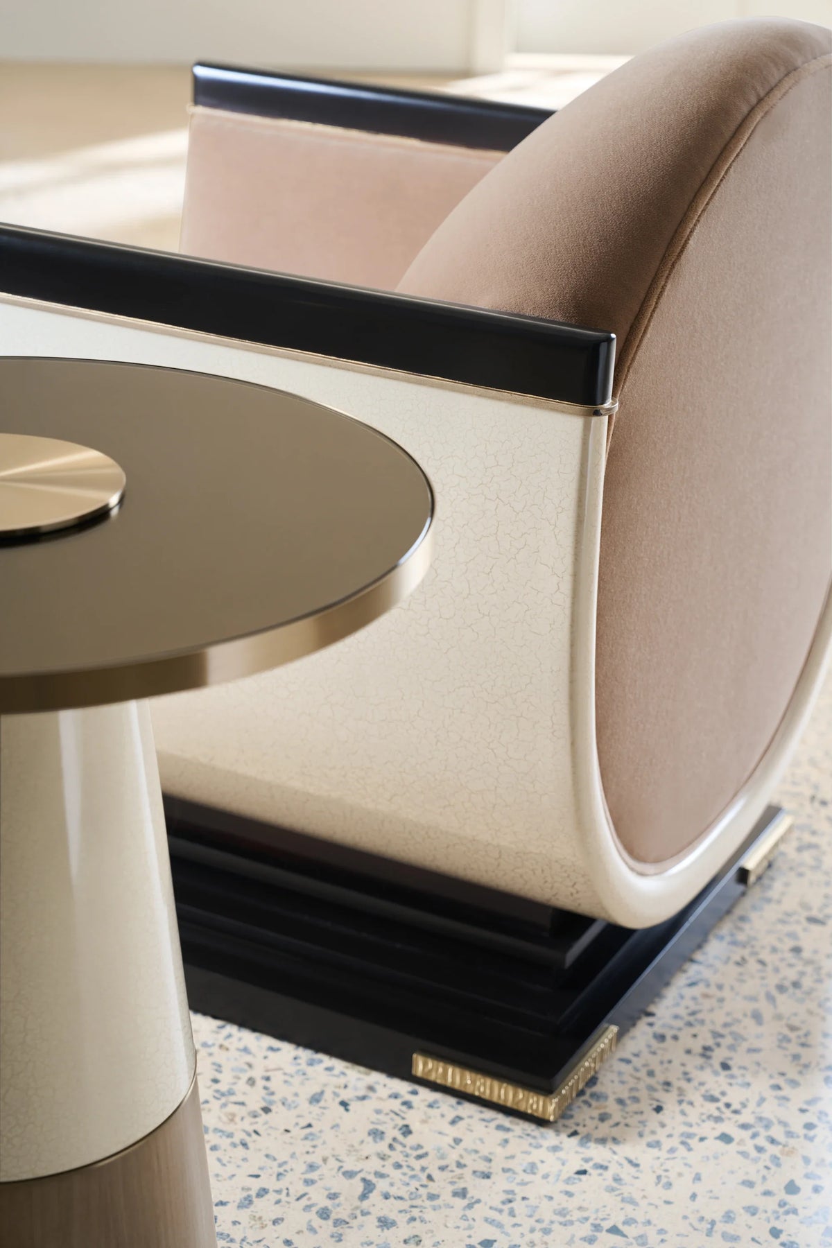 Caracole Helena Chair – angle view – Lusso Furniture Miami