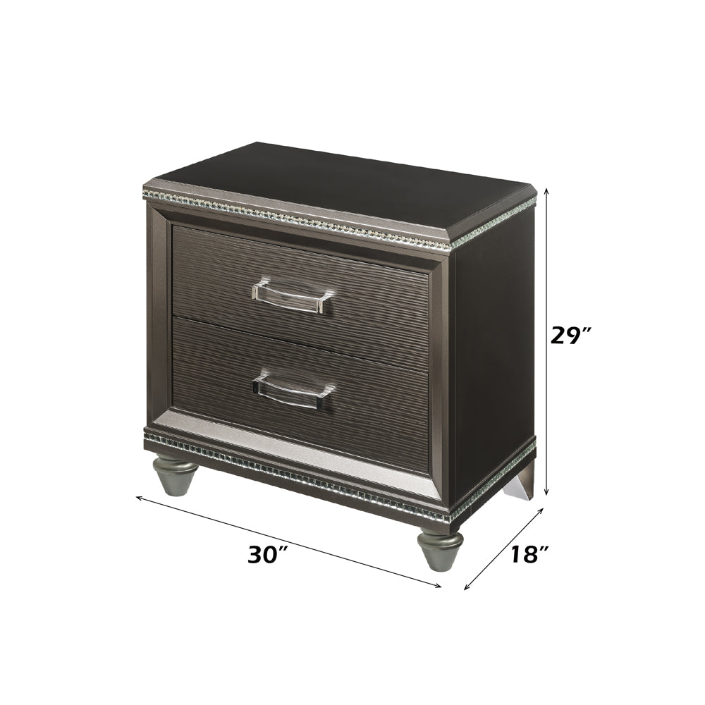 ACME Sadie Nightstand – angle view – Lusso Furniture Miami