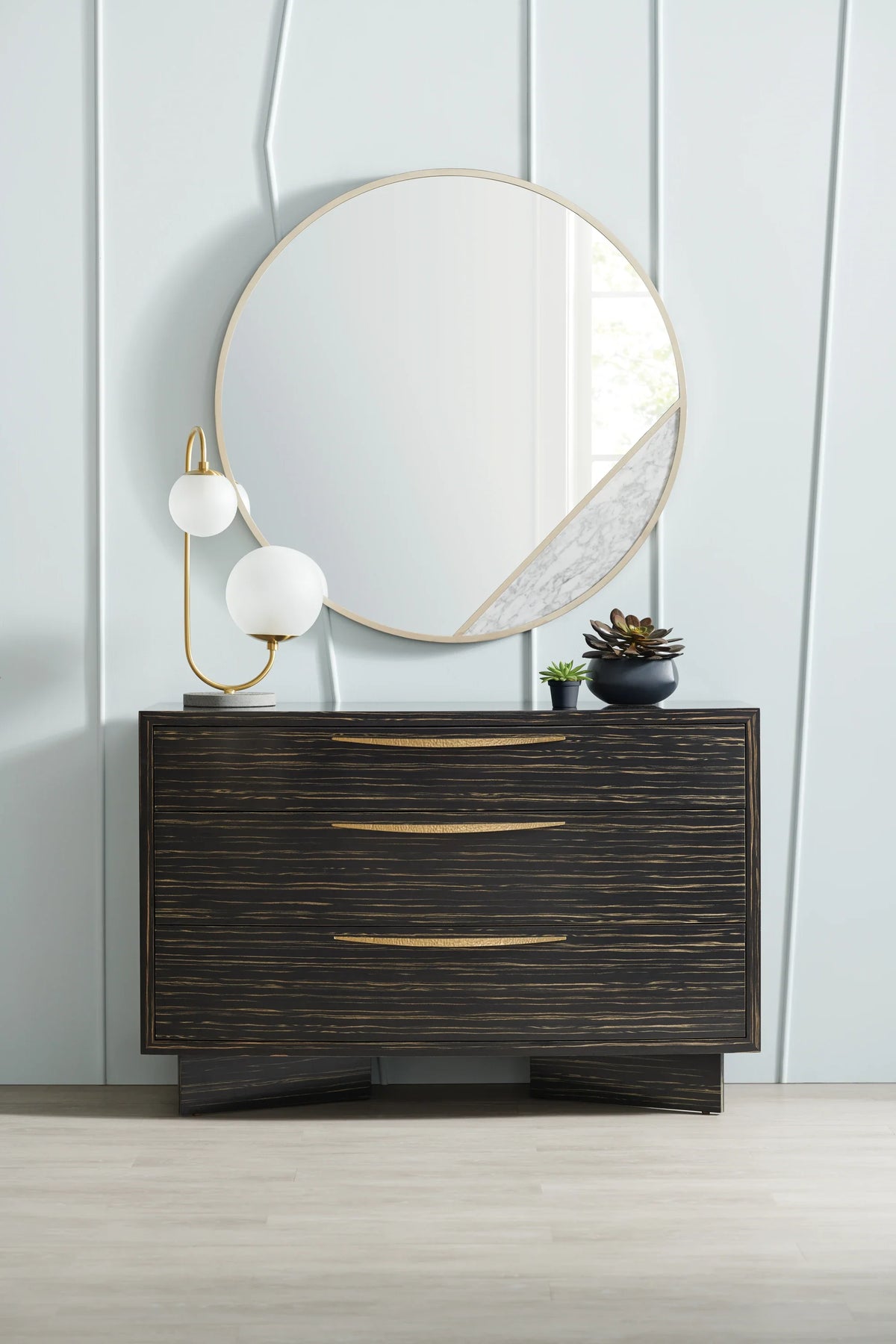 Caracole Vector Dresser – angle view – Lusso Furniture Miami
