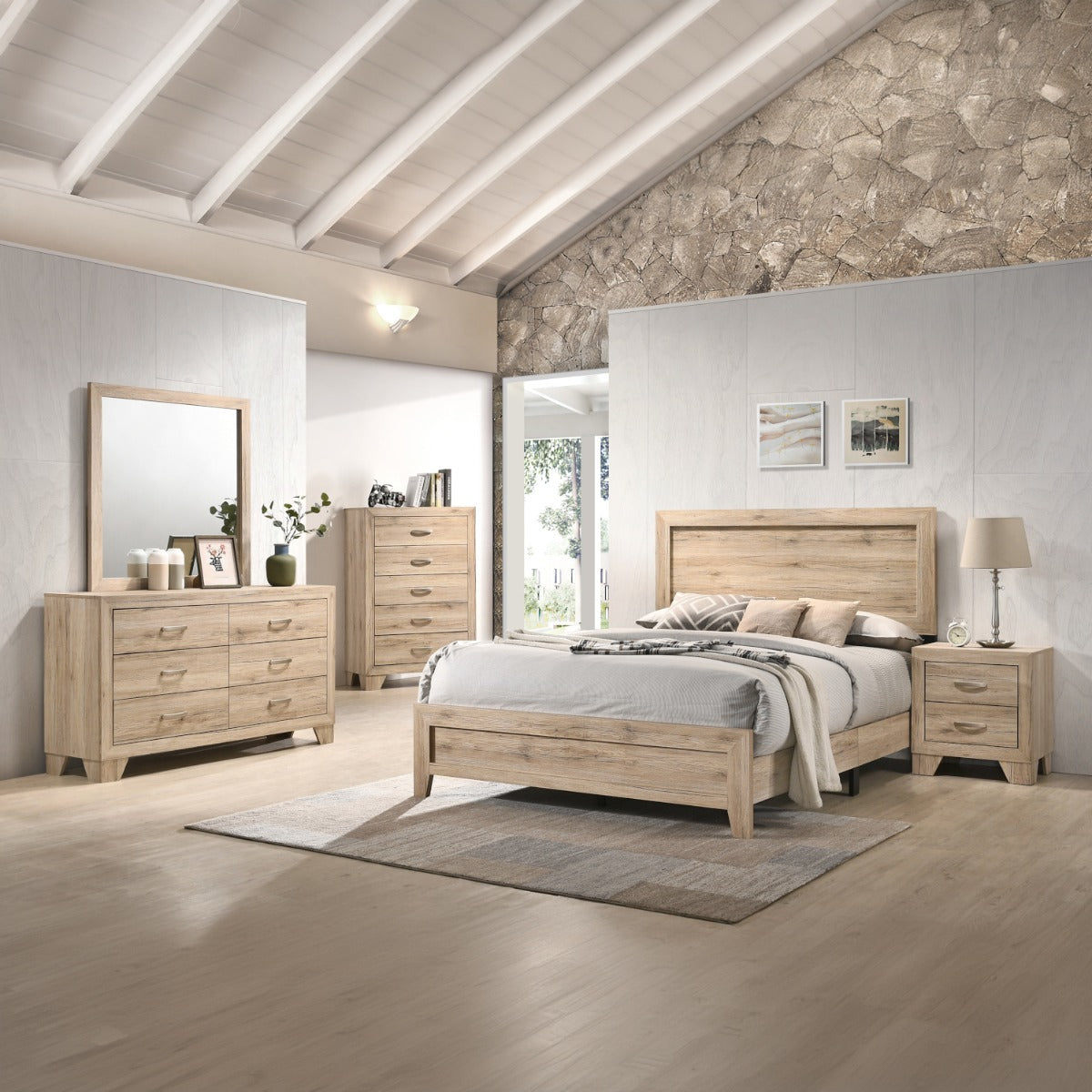 ACME Miquell Nightstand – back view – Lusso Furniture Miami