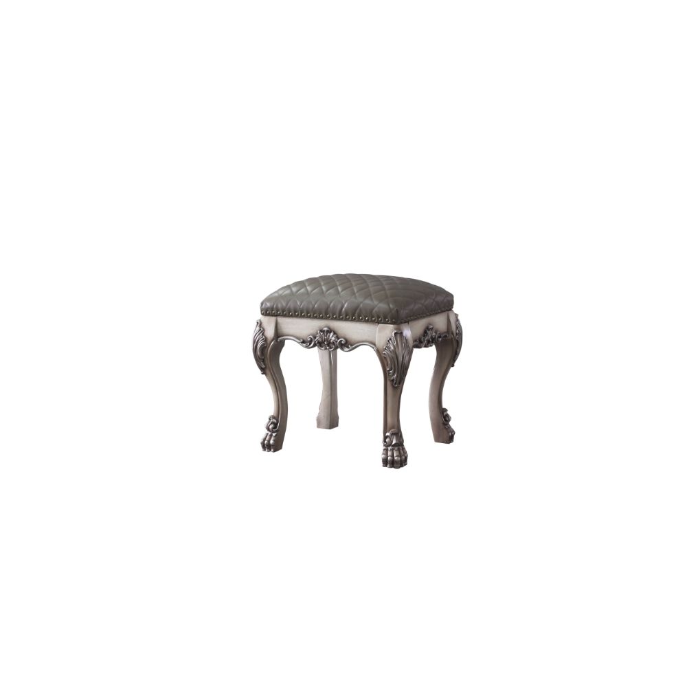ACME Dresden Vanity Stool – front view – Lusso Furniture Miami