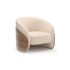 Caracole Fleur Wood Back Lounge Chair – detail – Lusso Furniture Miami